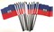 Pack of 12 Haiti Mini Flags – 4"x6" Polyester Desk & Hand Waving Set